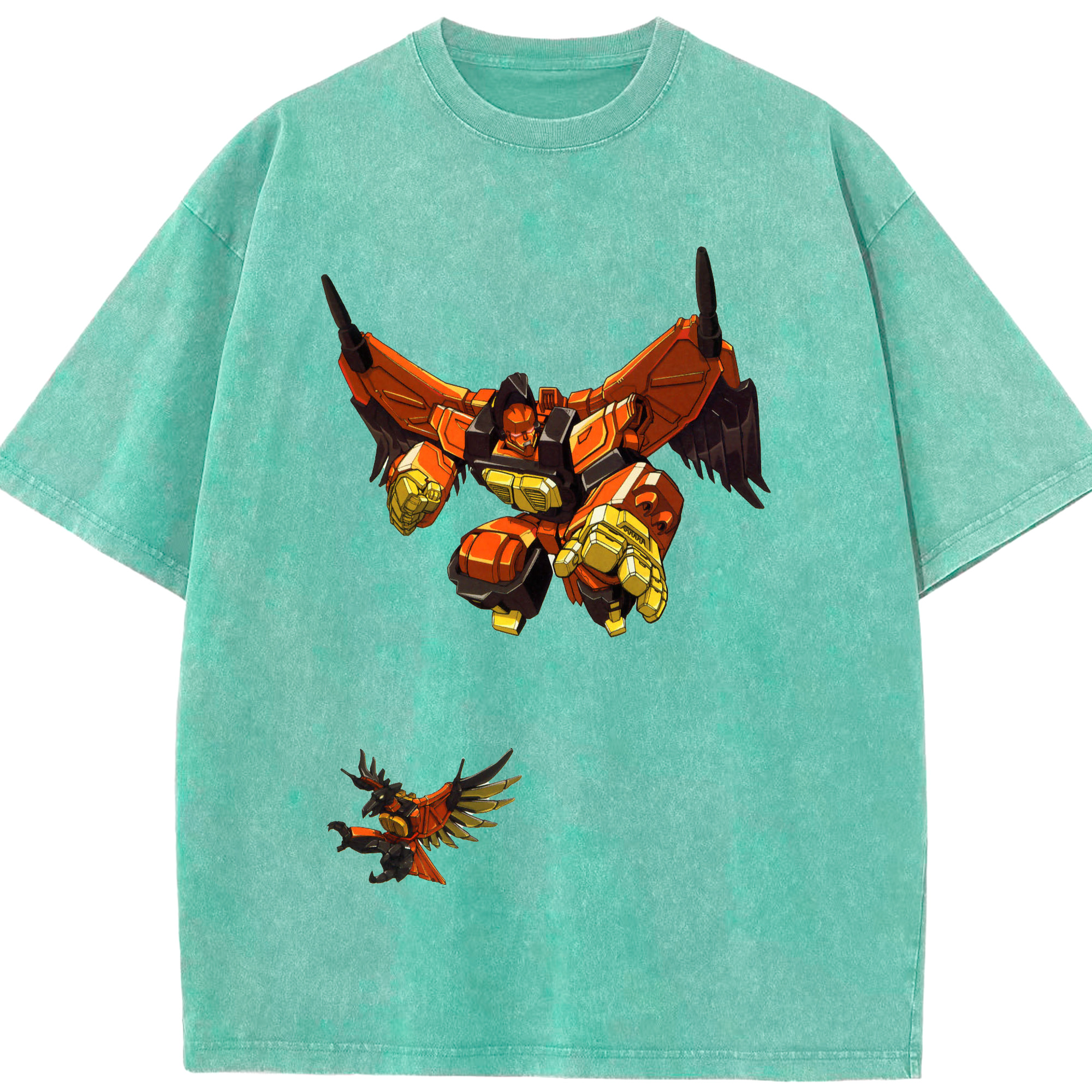（画像用）  綿100% ヴィンテージ風 半袖Tシャツ（フロントプリント）